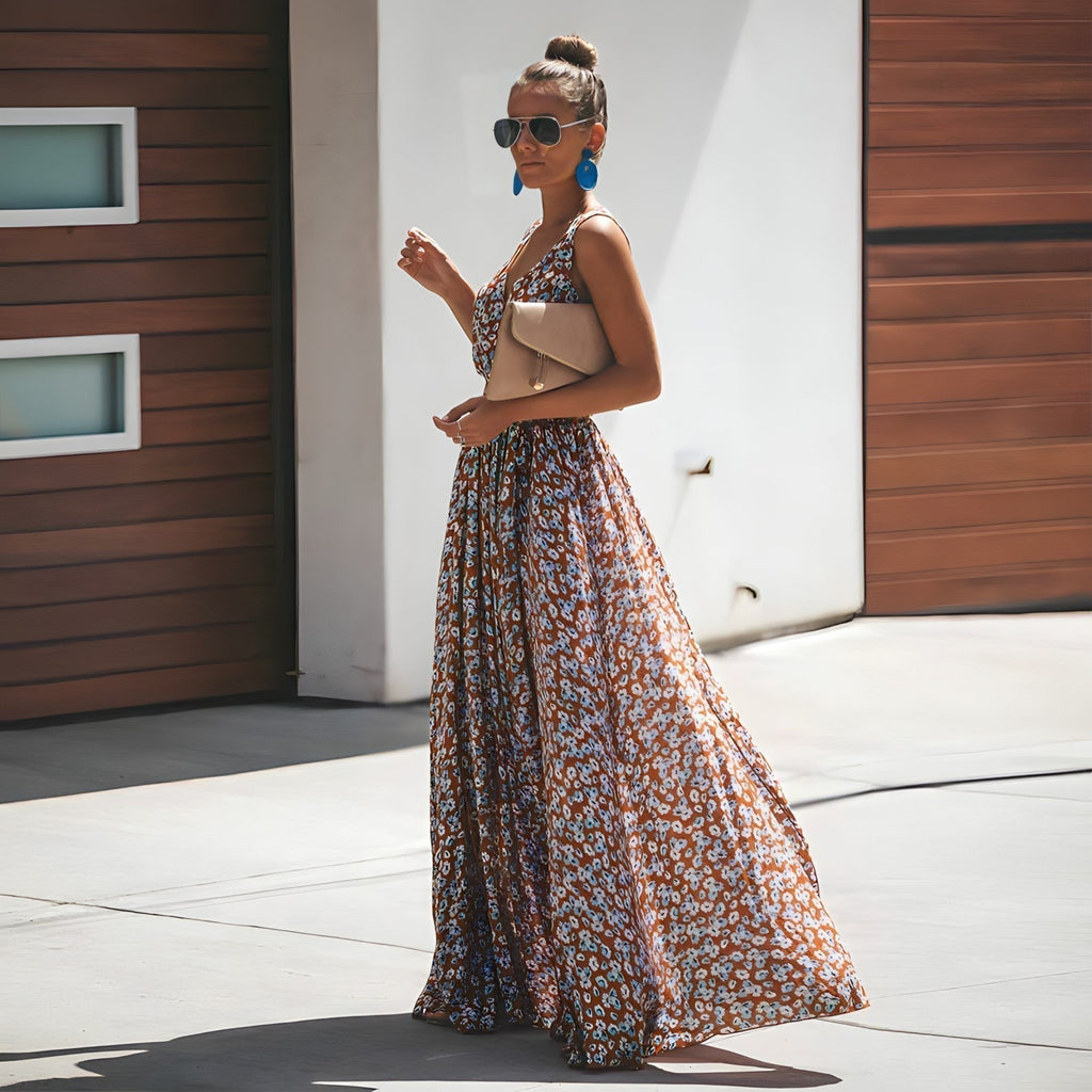 Rose Elevated Bohemian Chic Lange Dress Occasion Wear