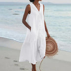 Kaitlyn Minimalist Women's Linen Dress Everyday Luxe Edit