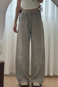 Tie Dye High Waist Relaxed Slim Straight Pants