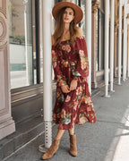 Claudette Floral Smocked Midi Dress FINAL