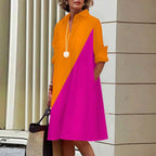 Eva Boutique Vintage Long Sleeve Dress Elevated Occasion Wear