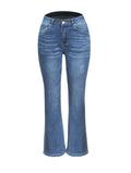 Fashion High Stretch Slim Denim Trousers Street Casual Boot Cut Pants S2XL Drop Shipping
