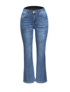 Fashion High Stretch Slim Denim Trousers Street Casual Boot Cut Pants S2XL Drop Shipping