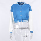 DressBetty - Stitching Letters Embroidery Baseball Uniform Jacket