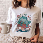 DressBetty - Ladies Mushroon Frog Tshirt Fashion Cartoon Animal Lady Print Tee