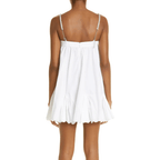Grand Gesture Poplin Scalloped-Hem Mini Dress