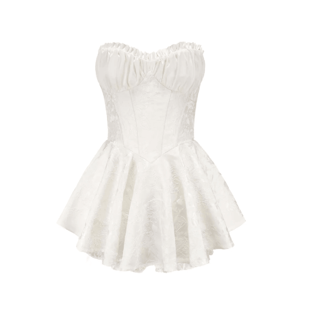 Graduation Weekend Satin Corset Mini Dress