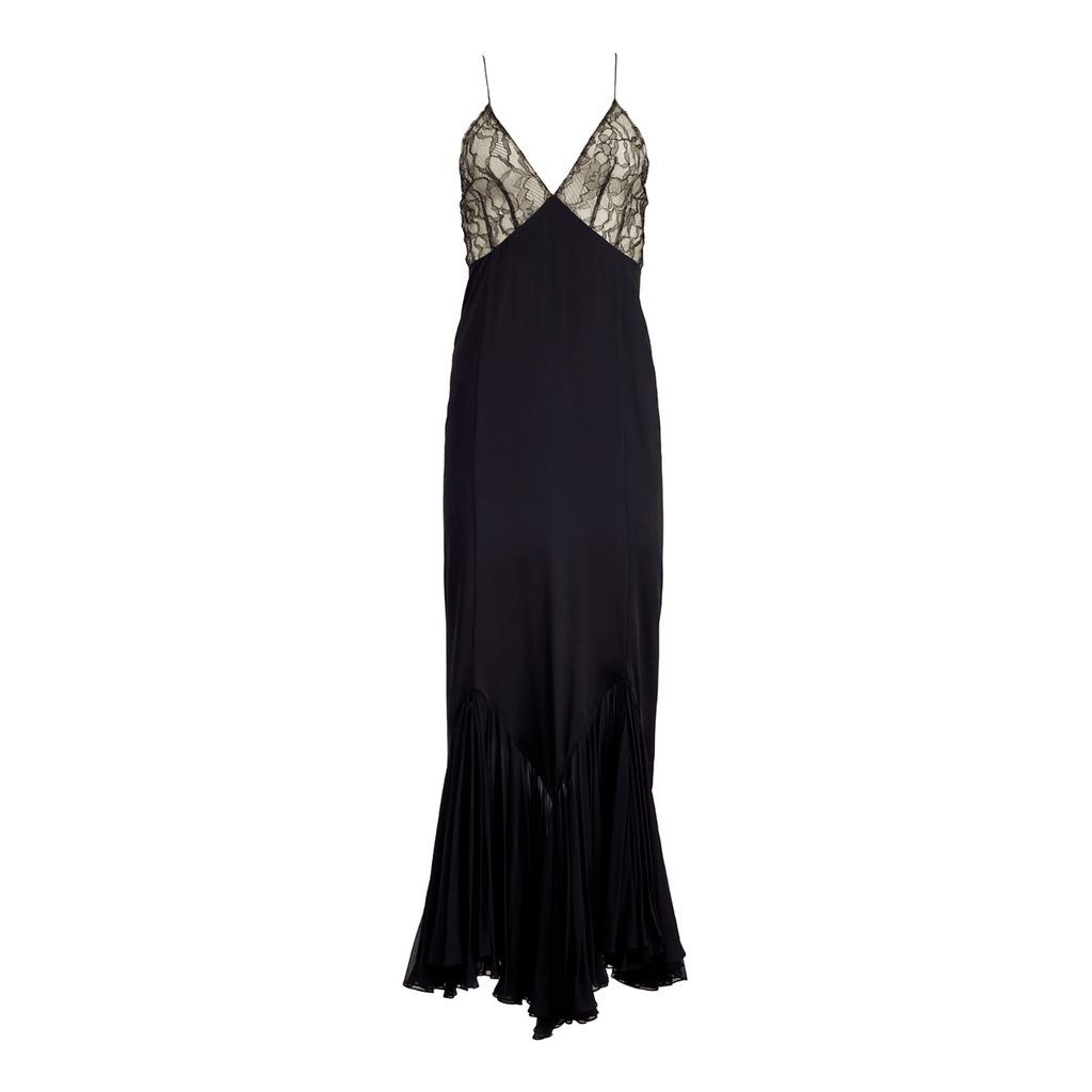 Anissa - Spliced - Lace Mesh Maxi Dress
