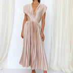 Jimena Aesthetic V Neck Maxi Dress Chic Silhouette Collection