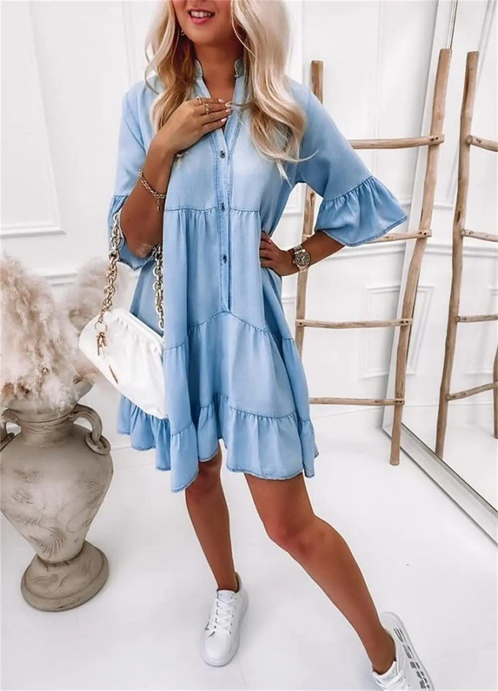 Elegant Julieta Womens Denim Dress Dress for Modern Fashion Wear