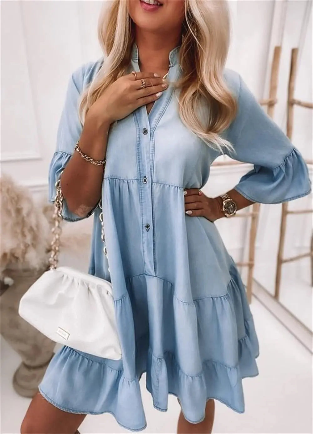 Elegant Julieta Womens Denim Dress Dress for Modern Fashion Wear