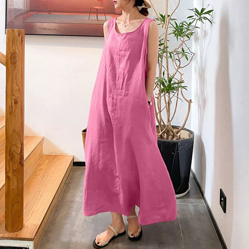 Juana Elevated Linen Dress Premium Wardrobe Essential