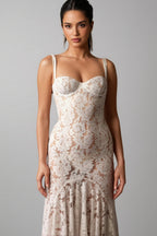 Carolh Sleeveless Lace Maxi Dress