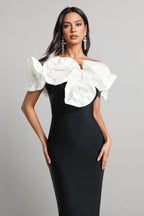 Slaia Flower One Shoulder Maxi Dress