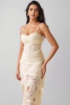 Nilo Lace Sleeveless Midi Dress