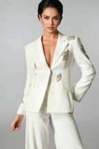 Vena Diamond-Studded Blazer Set