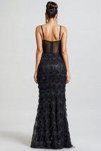Max Sequin Tassel Neck Maxi Dress