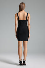 Diamante Flower Mini Dress