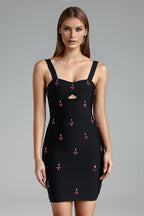 Diamante Flower Mini Dress