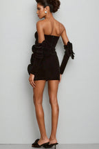 Gwyneira Black Printed Mini Dress