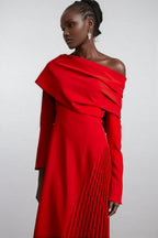 Kila Strapless Slant Neck Maxi Dress