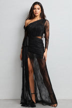 Koand One Shoulder Slit Maxi Dress