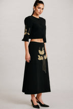 Robin Black Jacket and Skirt Set