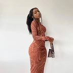 Satin Slip Bodycon Midi Dress
