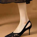 Closed Toe Green Thin Midheeled Fashion Comfortable Stylish New Low Heel Pumps