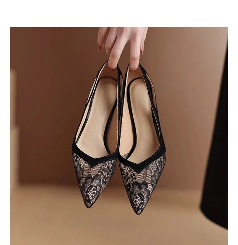 Closed Toe Green Thin Midheeled Fashion Comfortable Stylish New Low Heel Pumps