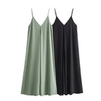 Greta Flowing Midi Dress for Women Effortless Chic Look
