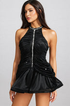 Alvane Sleeveless Diamond Mini Dress