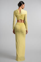 Raelse Long Sleeve Twisted Maxi Dress