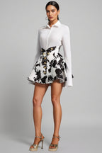 Zylah Long Sleeve Printing Mini Two-Piece Set