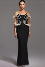 Milla Dimensional Pearl Bandage Maxi Dress
