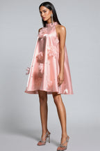 Xandea Halter Flowers Diamond Mini Dress