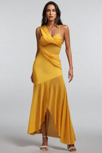 Livana Sleeveless Asymmetric Slit Maxi Dress