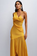 Livana Sleeveless Asymmetric Slit Maxi Dress