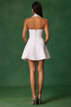 Halter Sleeveless Diamond Mini Dress