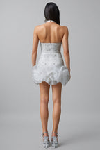 Ilor V-neck Diamond Flowers Mini Dress