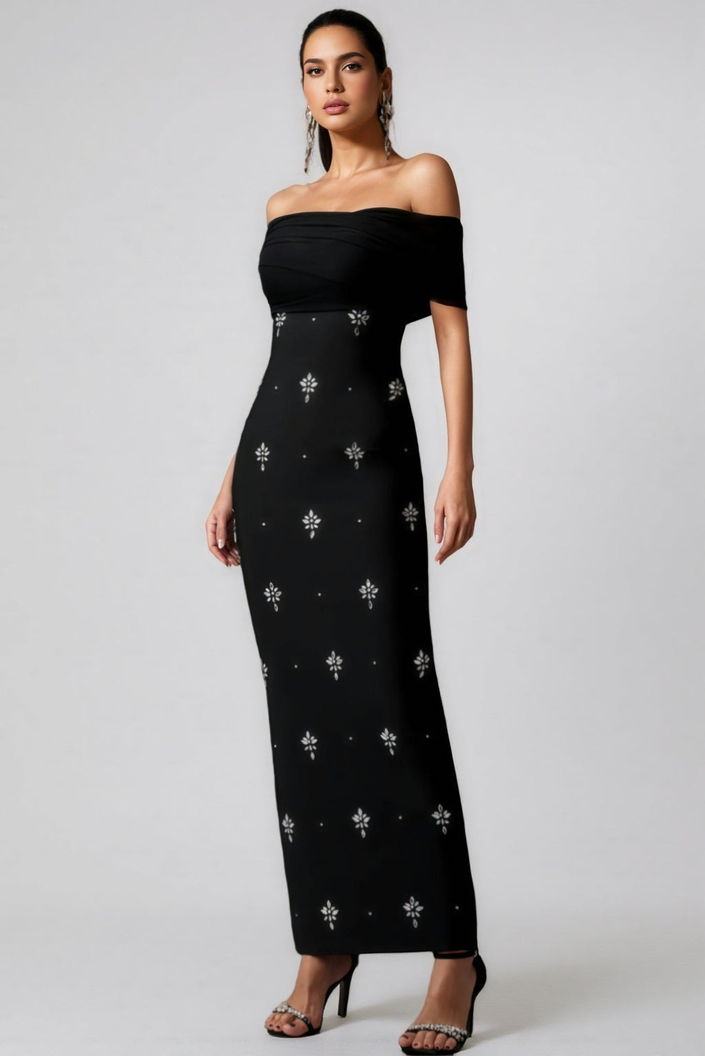 Fayrk Diamond Slim Bandage Maxi Dress