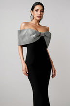 Rydad Bow Diamond Slim Maxi Dress