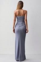 Wynik Flowers Hollow Strapless Slim Maxi Dress