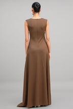Roto Sleeveless Asymmetric Maxi Dress