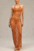 Zimino Orange Cutout Bikini Three Piece Set