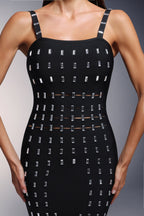 Hollow Diamond Bandage  Maxi Dress