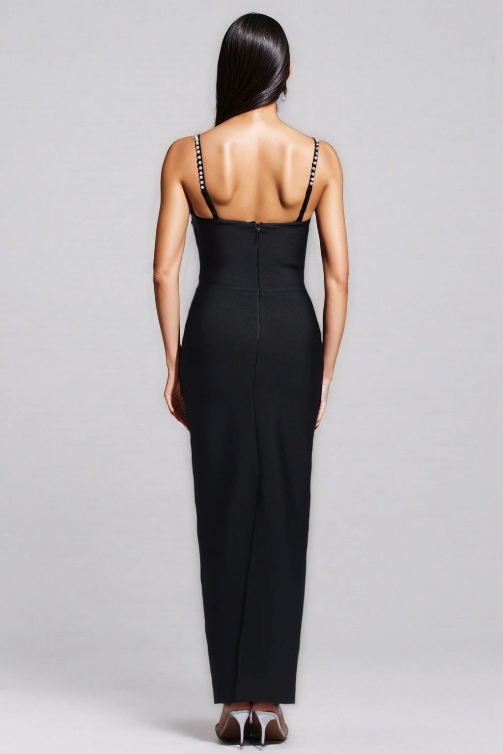 Selenty Sleeveless Diamond Bandage Maxi Dress