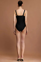 Novah Halter V-Neck Hollow Out Mini Swimsuit