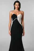 Veronic Sleeveless Pearl Chain Bandage Maxi Dress