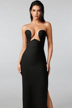 Wreya Sleeveless Slit Bandage Maxi Dress